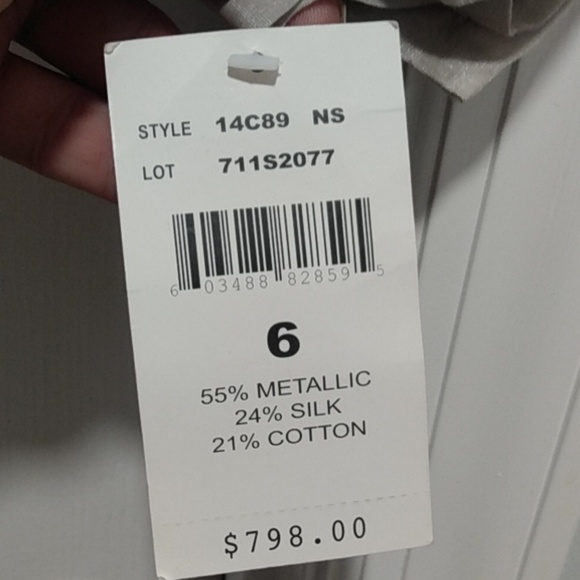 New, Ralph Lauren Black Label Crinkled Organza Puffed Silk Blend Blouse - Picture 10 of 16